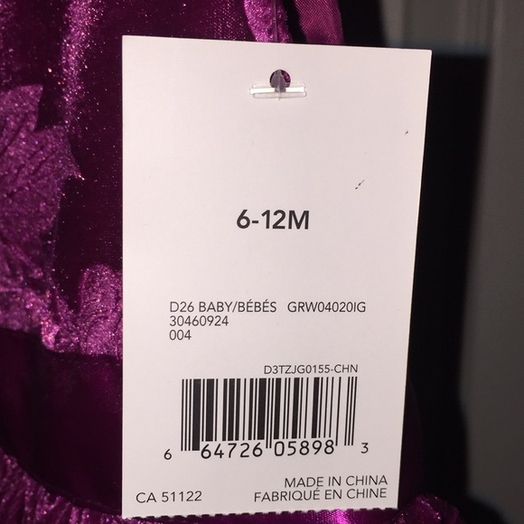 Infant Girls George Holiday Christmas Dress Size 6-12 Months - Picture 8 of 16